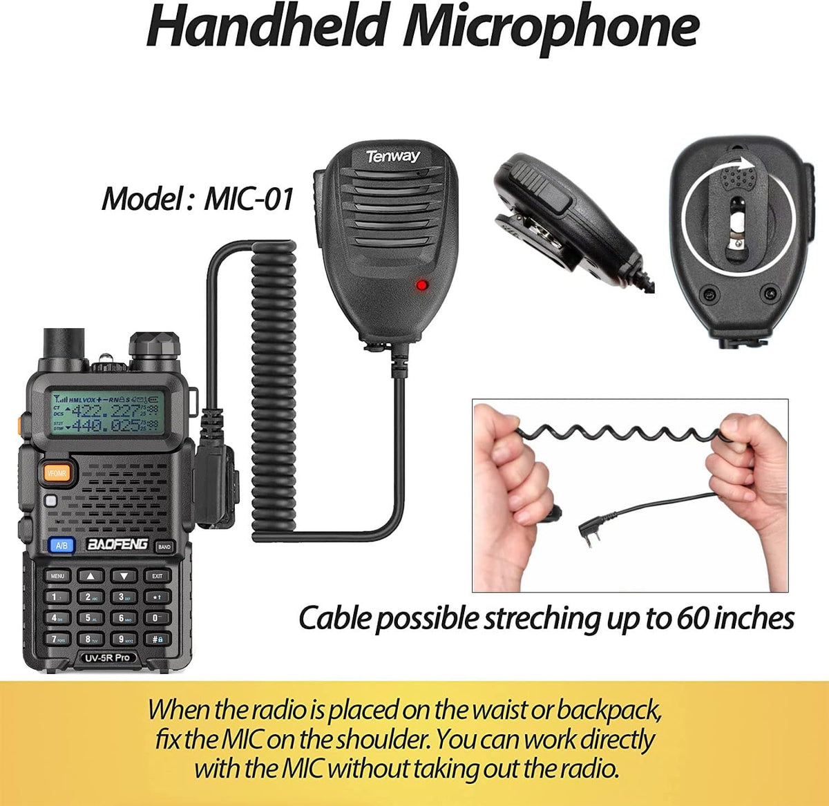 8W Ham Radio with Battery and Antenna F71053