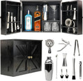 Barndoor Bartender Cabinet with 12 Piece Bar Tool Set I21833
