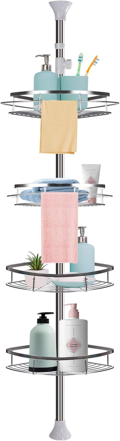 Rustproof Stainless Steel Tension Pole Shower Caddy G2173