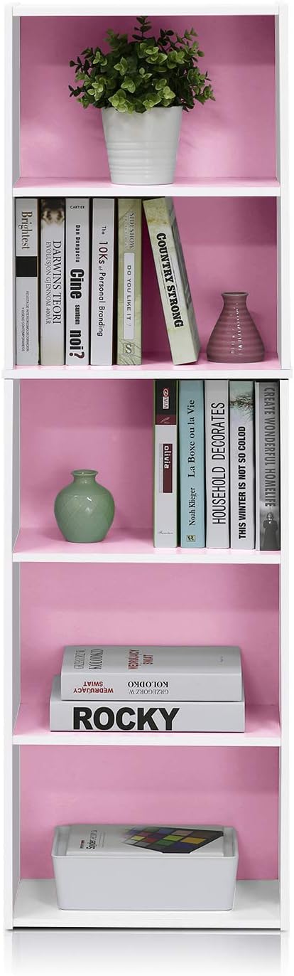 5-Tier Reversible Color Open Shelf Bookcase D900