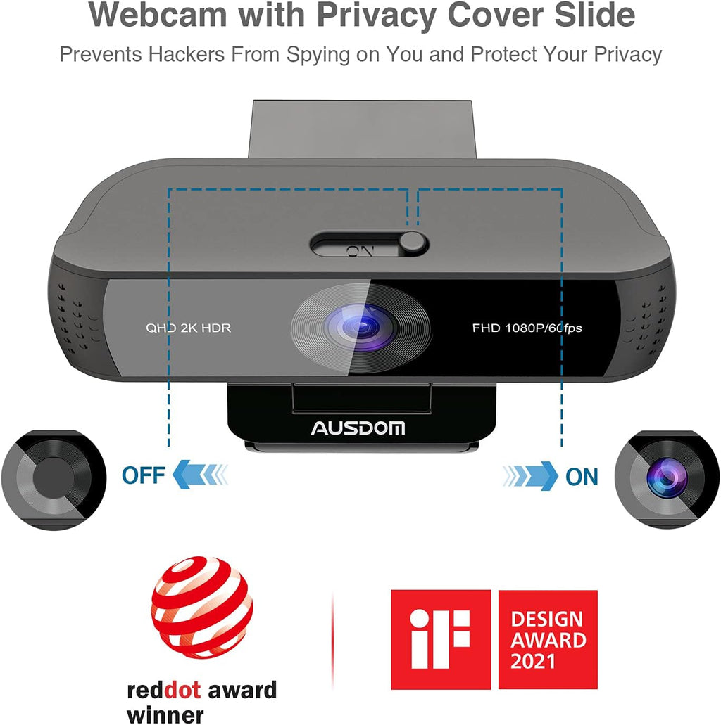 2K Zoomable Webcam with Tripod Z73527