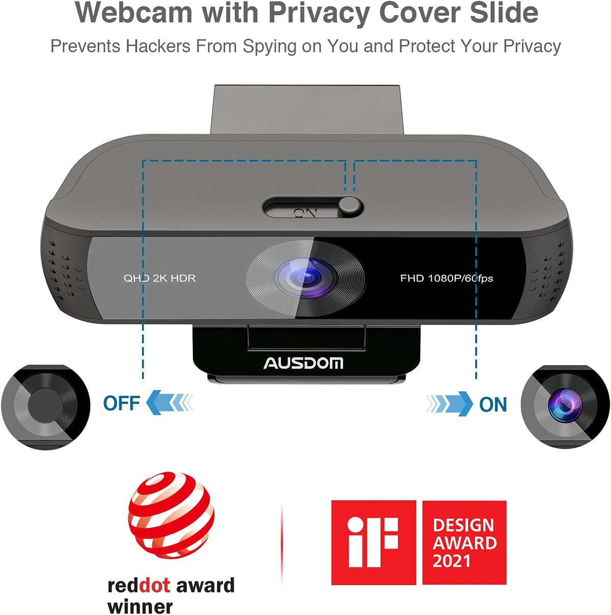2K Zoomable Webcam with Tripod Z73527