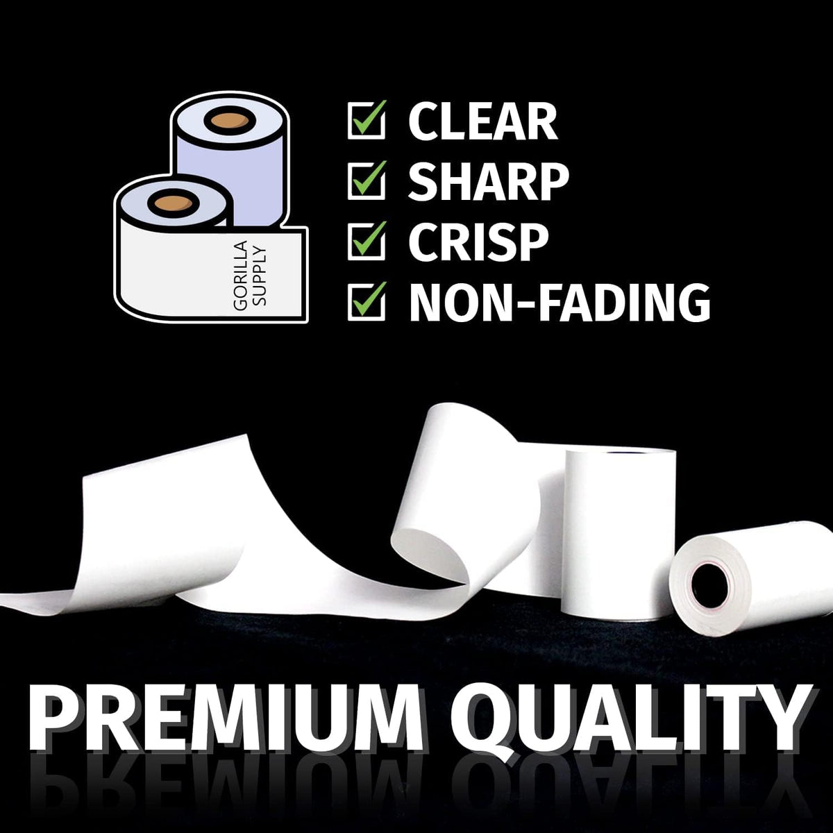 Thermal Paper Receipt Rolls 3 1/8 x 230 ft 32 Rolls B978