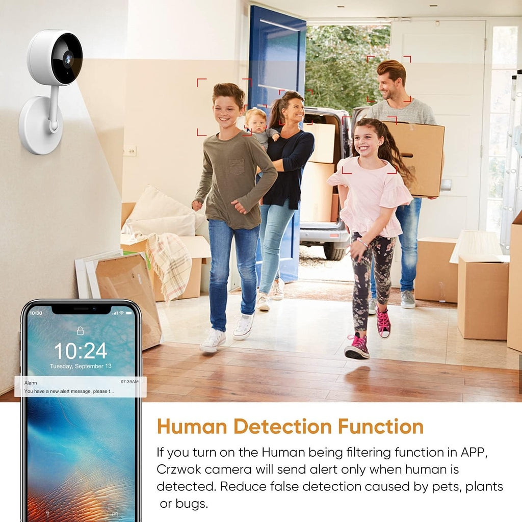 Indoor Security Camera 2 Pack 1080P WiFi Camera with Night Vision I244