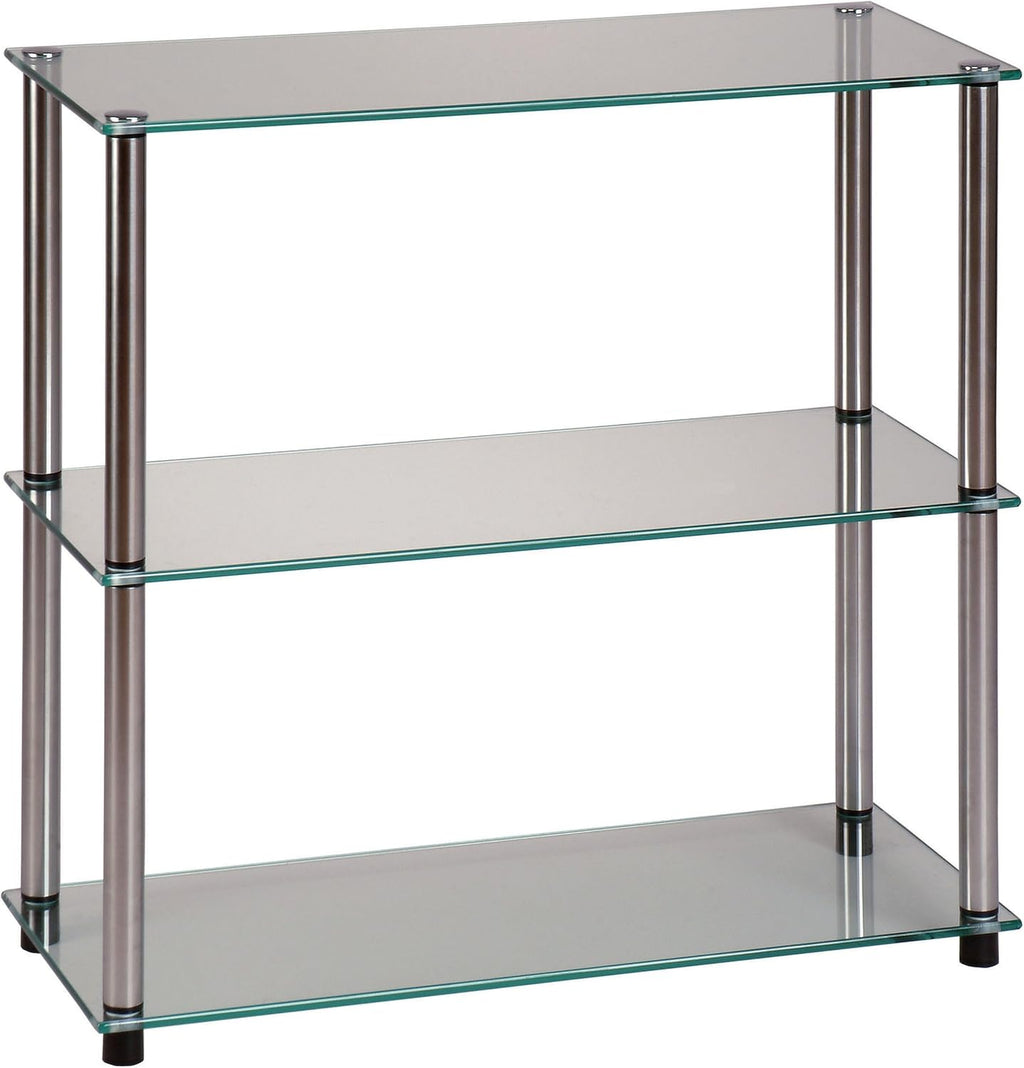 Glass 3 Shelf Bookcase S45481