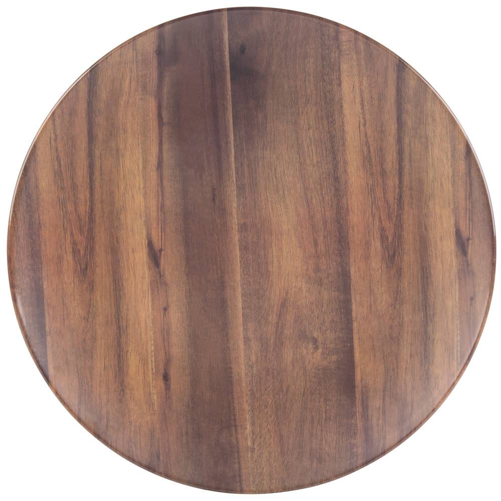 Round Woodgrain Platter 2/Case X16676