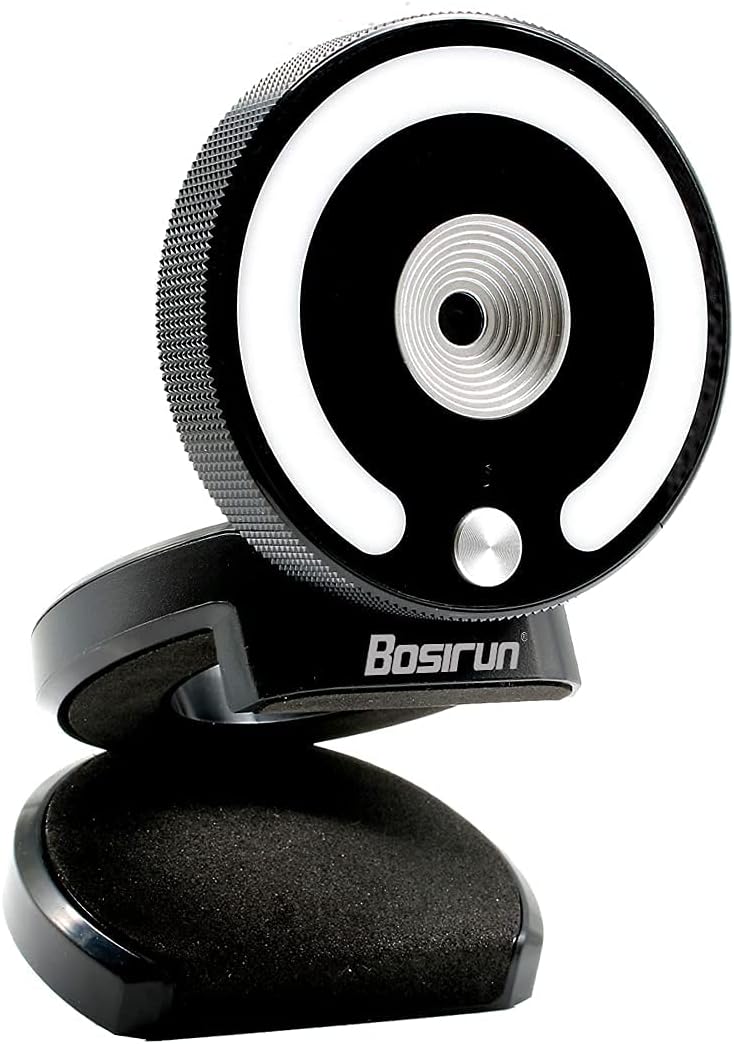 2K 30fps Webcam with Microphone and Ring Light E6951