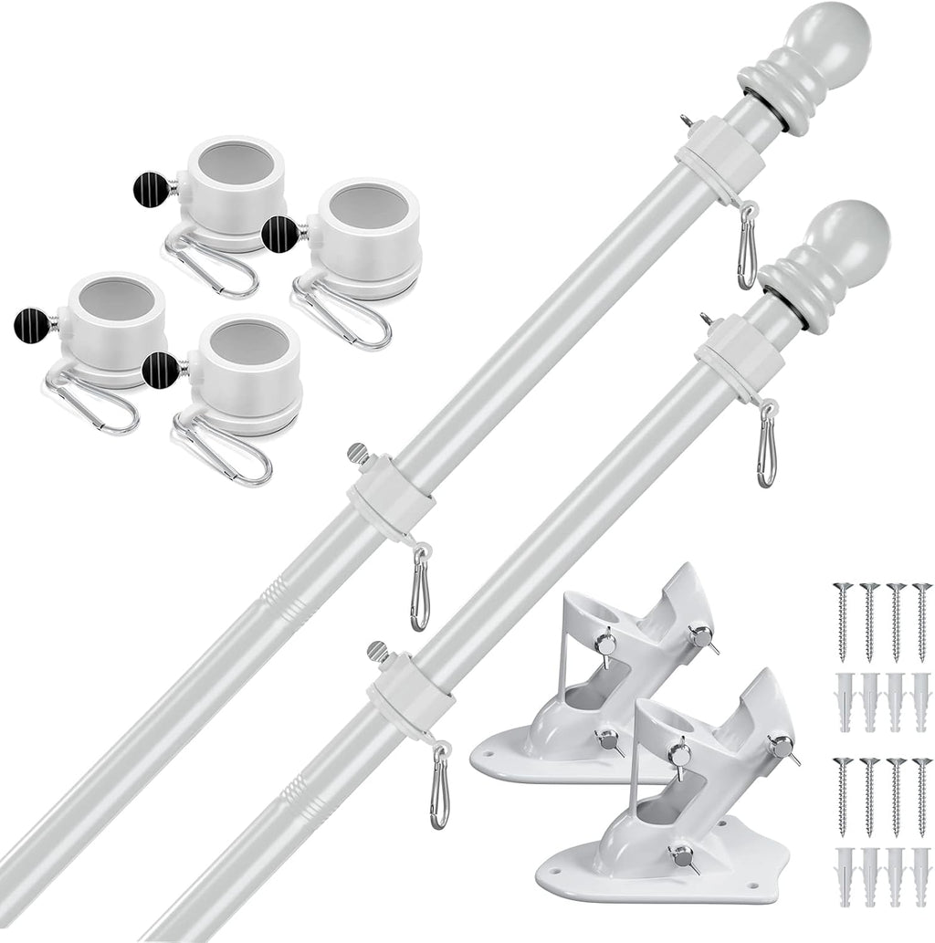 6 FT Stainless Steel Flag Pole Kit with Bracket R61949