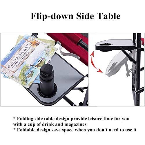 Folding Aluminum Camping Chair with Side Table X512