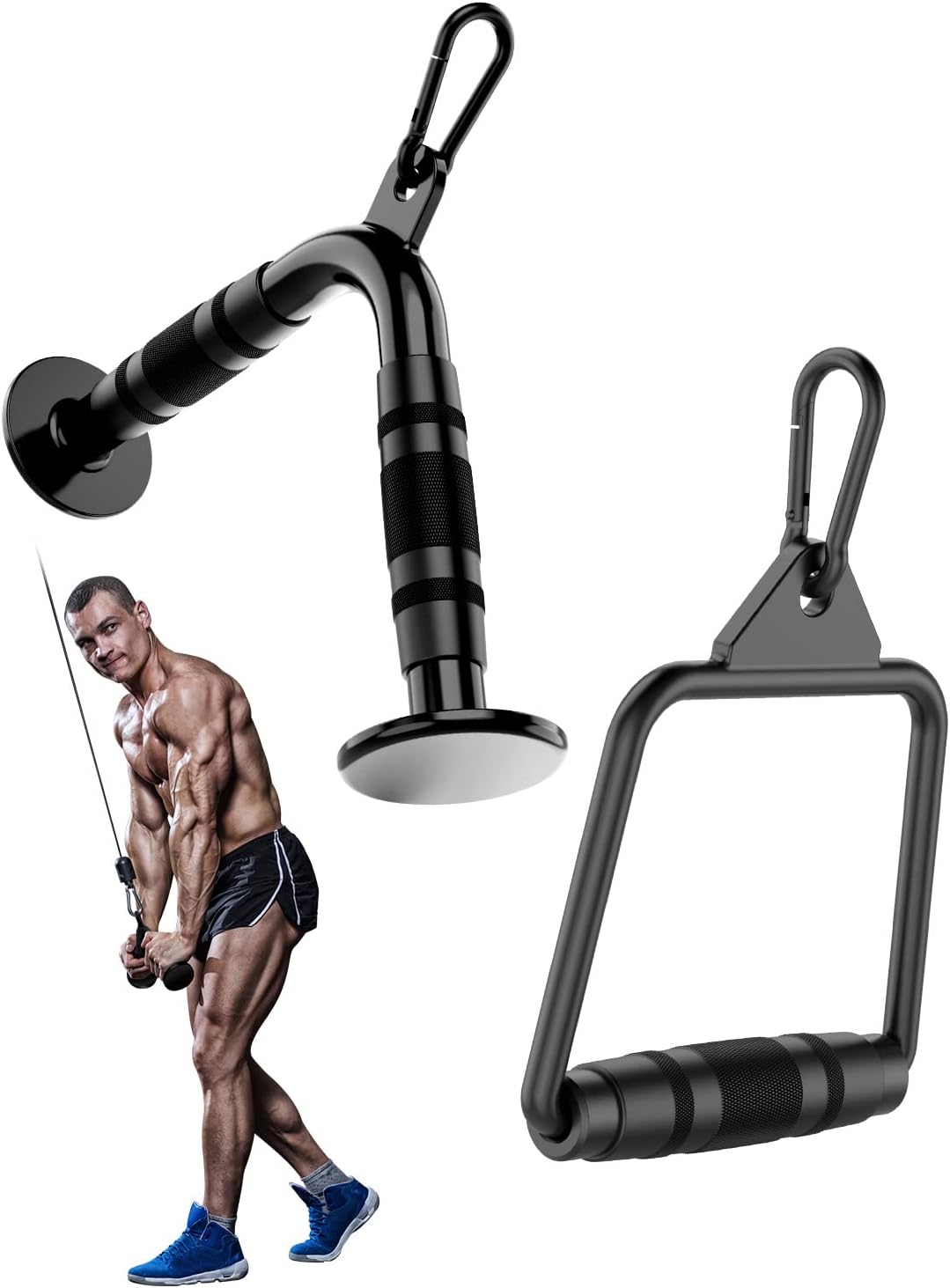 Cable Machine Attachments, LAT Pull Down Bar, Tricep Rope, Straight Bar, Double D Handle, V Bar K66728