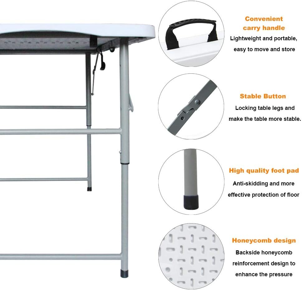 Folding Plastic Utility Table I890486