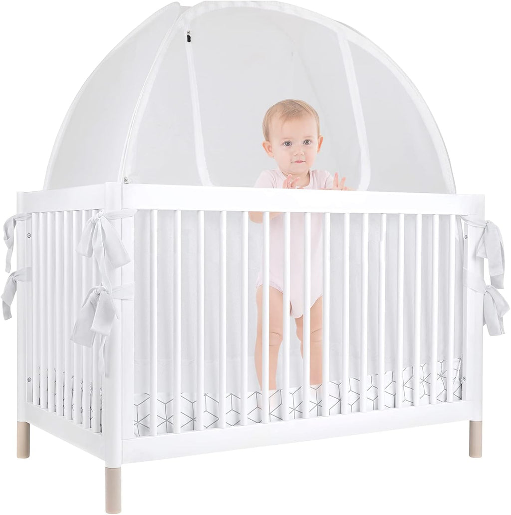Baby Safety Crib Tent Mosquito Net See Through Mesh Pop-up Canopy Cover W97592