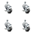 4 Swivel Caster Set with Top Lock Brake D8786