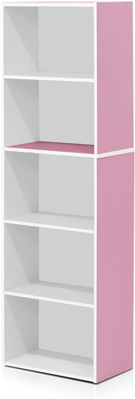 5-Tier Reversible Color Open Shelf Bookcase D900