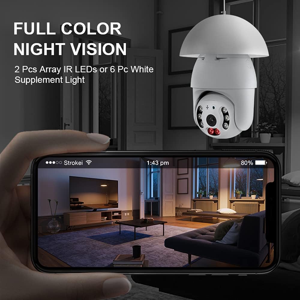 2K Wireless PTZ Security Camera with Night Vision and Two Way Audio U660