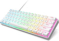 60% Wireless Mechanical Keyboard Aluminum Frame RGB Hot Swappable Gateron Blue Switch White G716