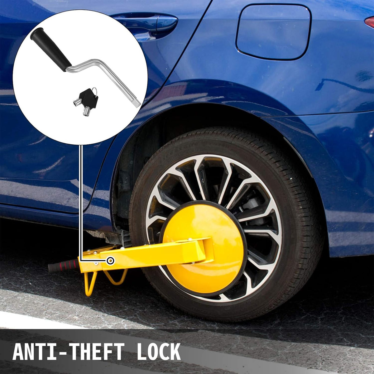 2 pc Heavy-Duty Anti Theft Tire Claw Wheel Lock U93234
