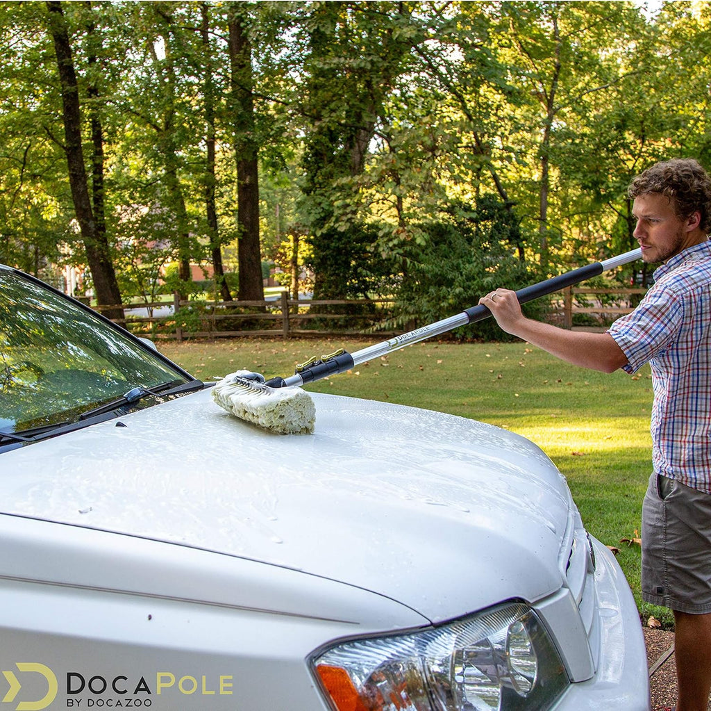 Car Cleaning Kit with Soft Car Wash Brush, Squeegee, Mitt, Microfiber Cleaning Head & Extension Pole I4555