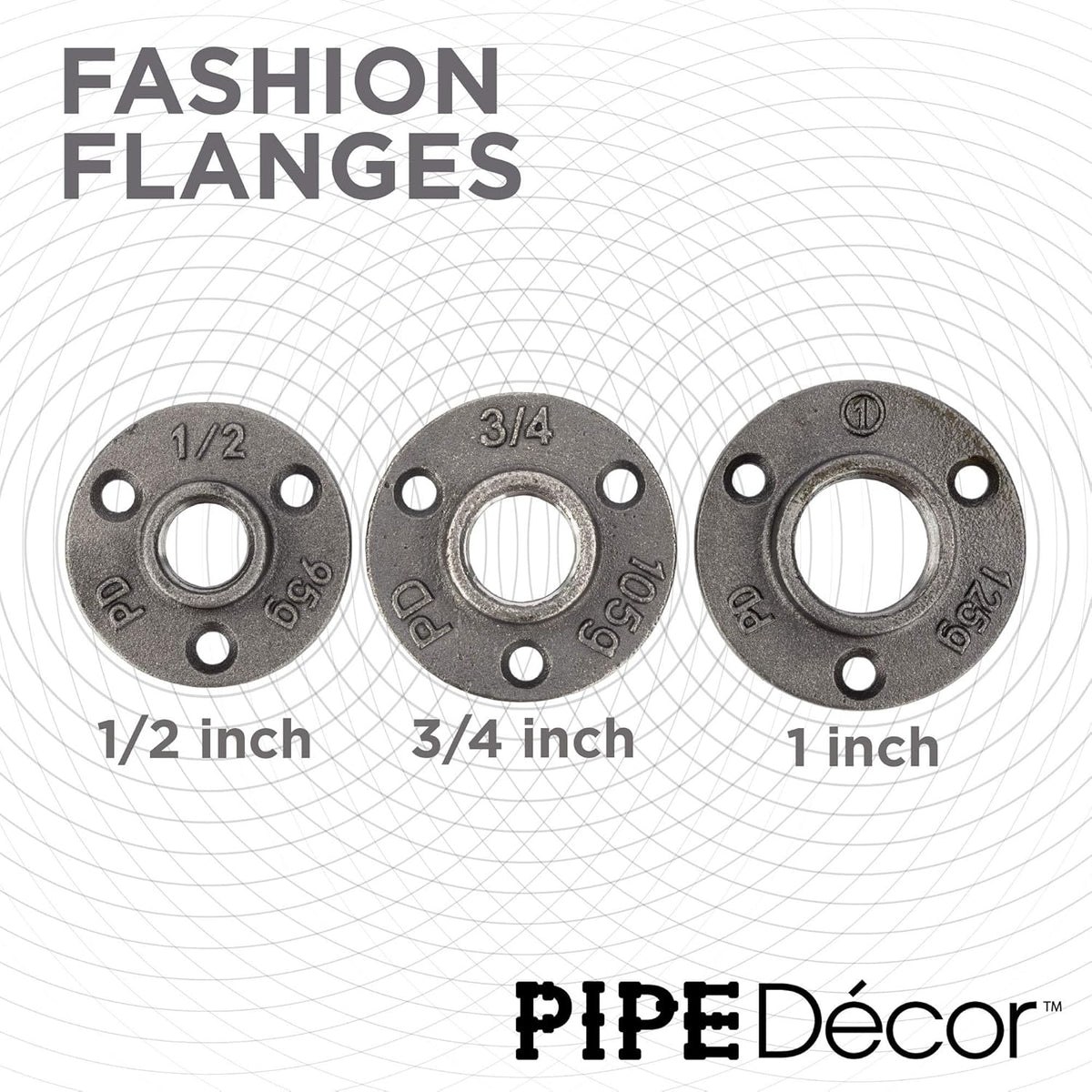 1 Inch Black Malleable Cast Iron Floor Flange 10 Pack B912