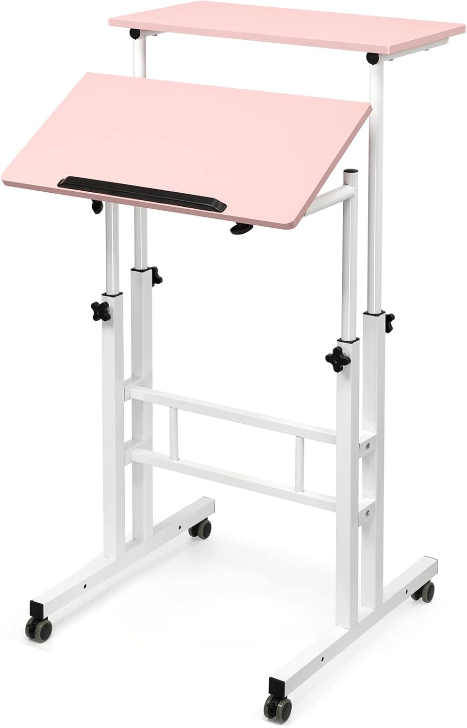 Adjustable Mobile Standing Desk with Wheels Z828