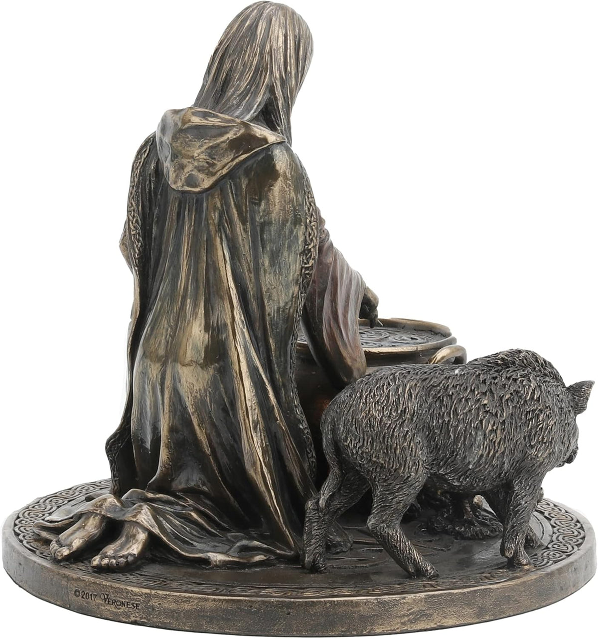 6.25 Tall Cold Cast Resin Antique Bronze Finish Statue Figurine E896