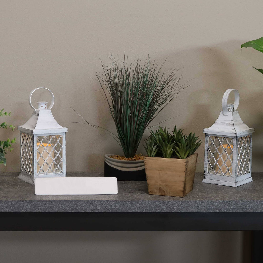 Indoor LED Candle Lantern Set of 4 10-Inch I91196