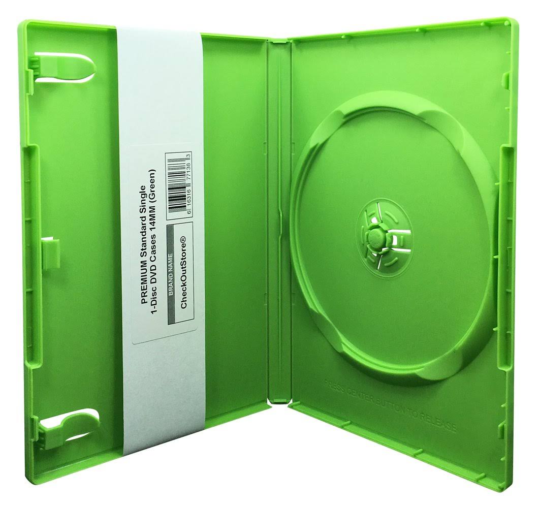 Premium Standard Single 1-Disc DVD Cases 14mm Green N1168