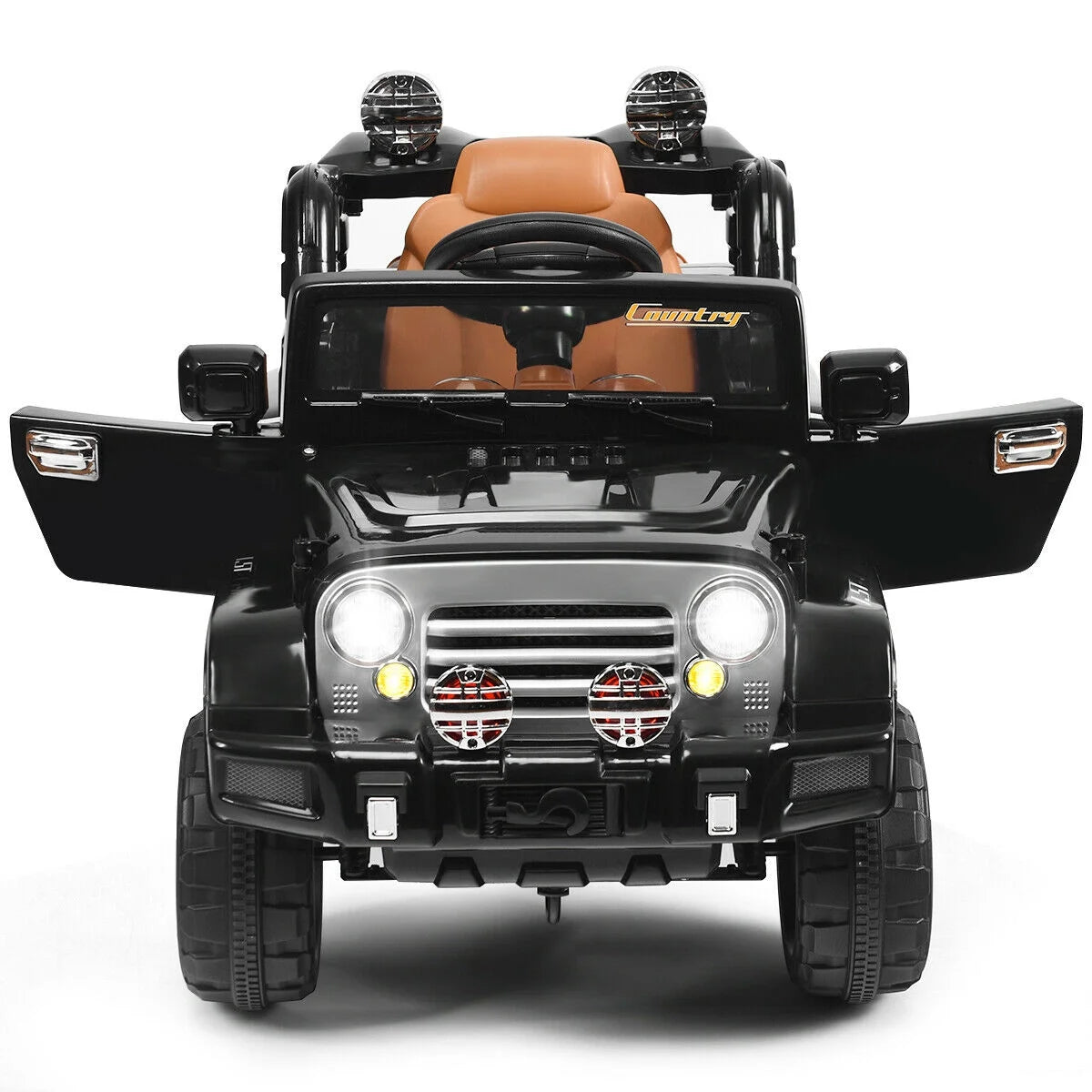 12V Kids Ride On Truck with LED Lights Green Q87682