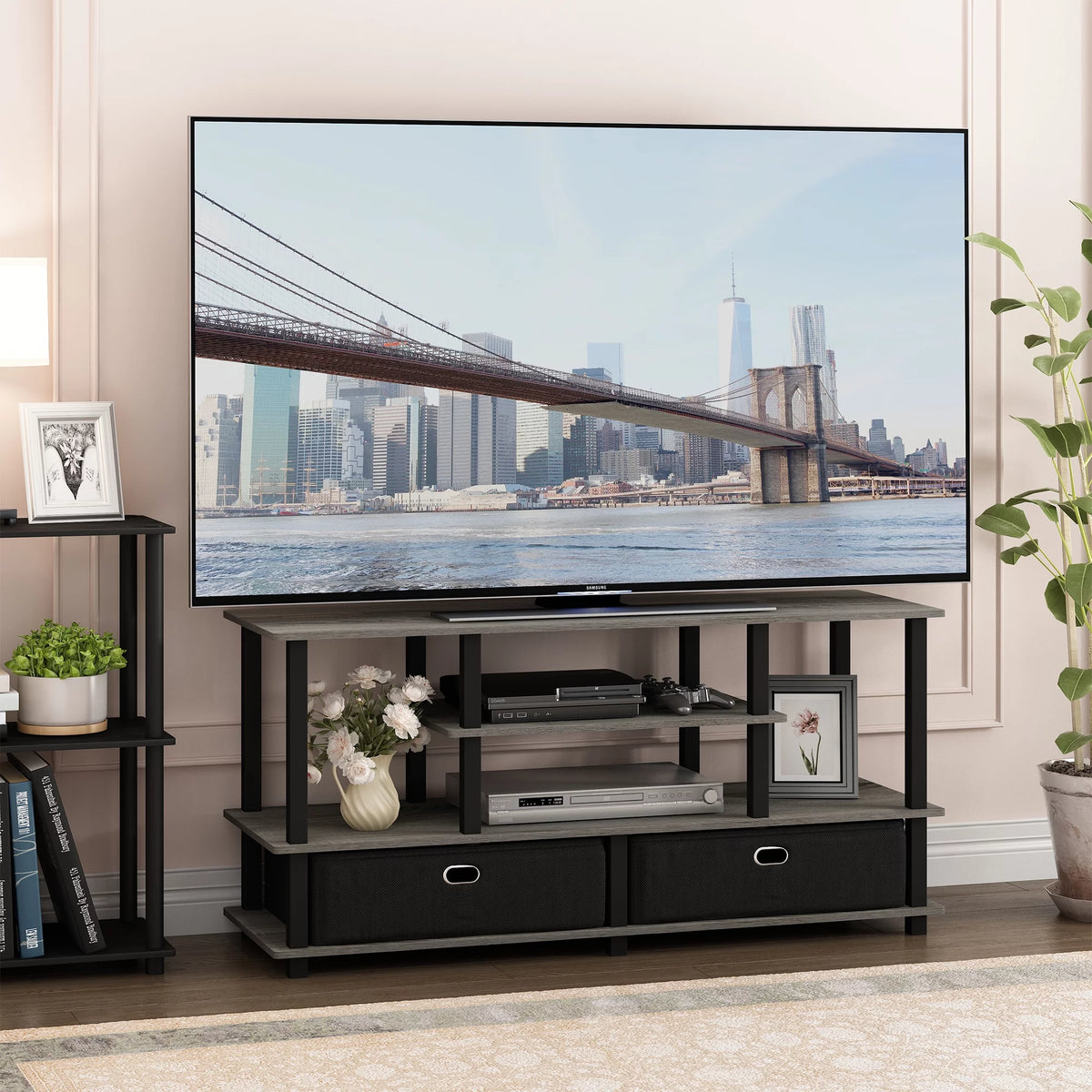 Large TV Stand with Storage Bin B410096