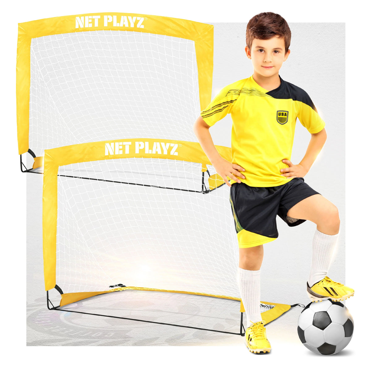 Set of 2 Pop-up Kids Soccer Goals L7943