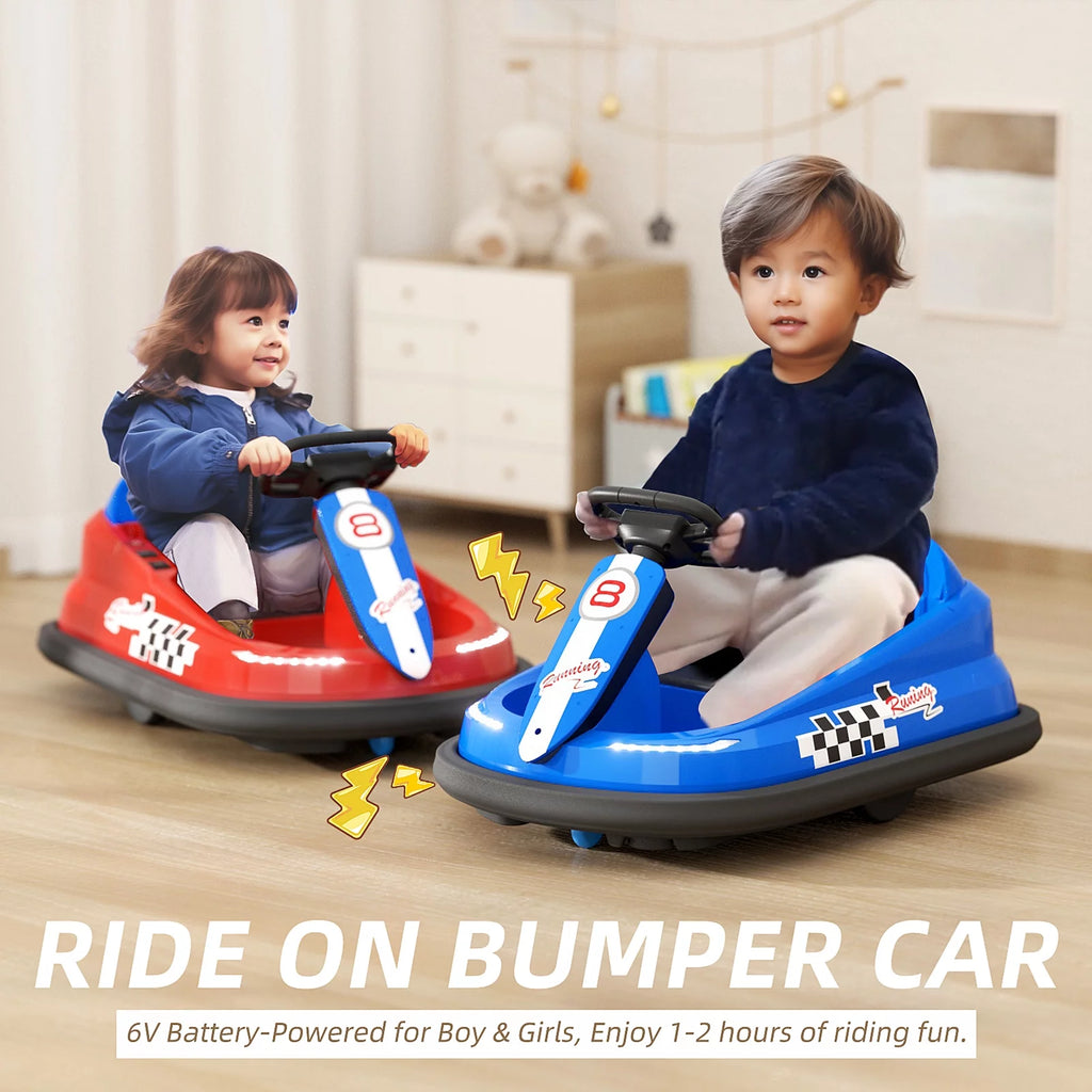 6V Electric Ride on Bumper Car for Kids, Pink D26016