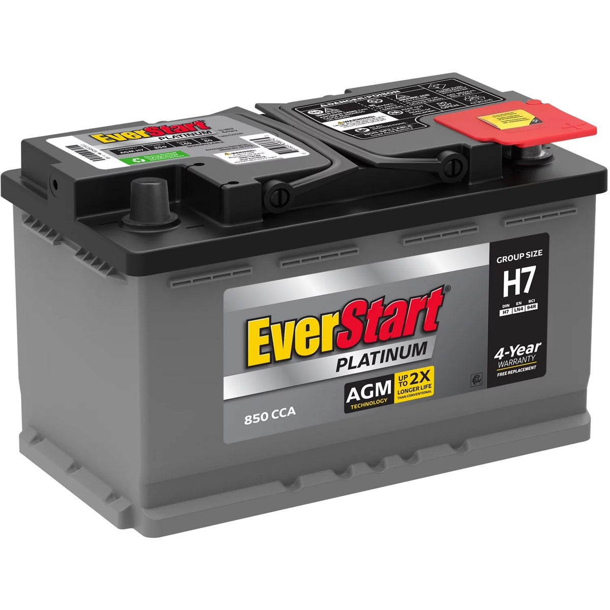 AGM Automotive Battery Group Size H7 12 Volt 800 CCA E953