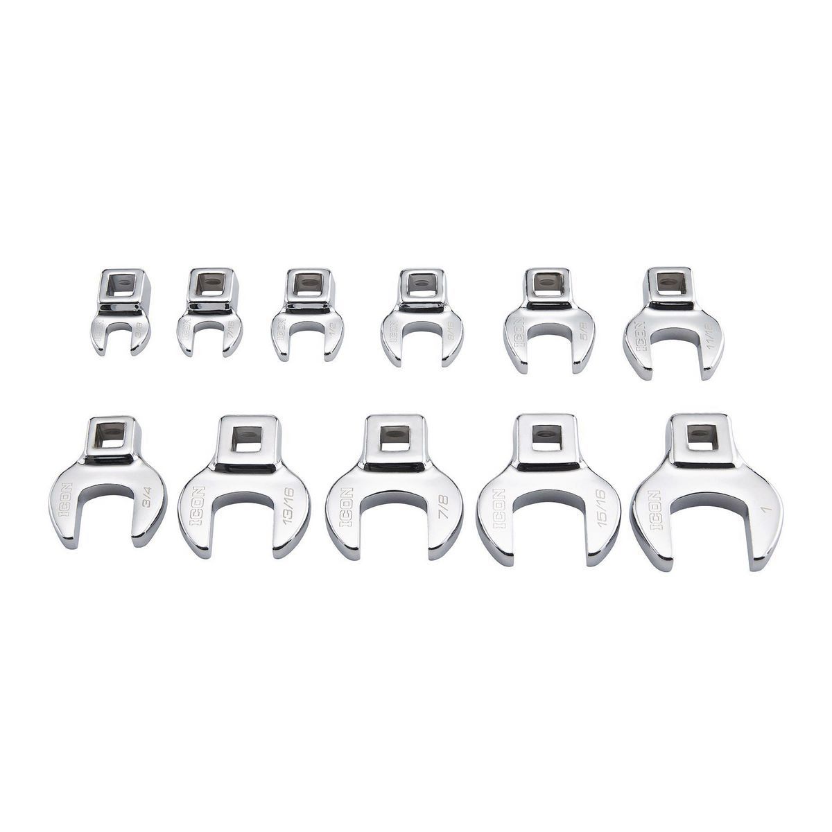 3/8 in. Drive SAE Crowfoot Wrench Set, 11-Piece N771
