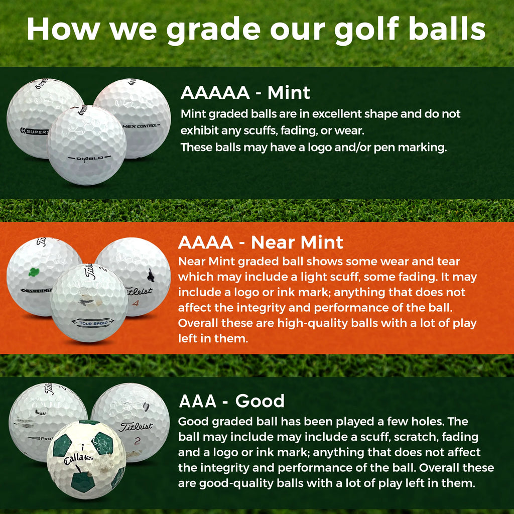 50 Pack Recycled Golf Balls with 15 Tees and Mesh Carrying Bag C68324