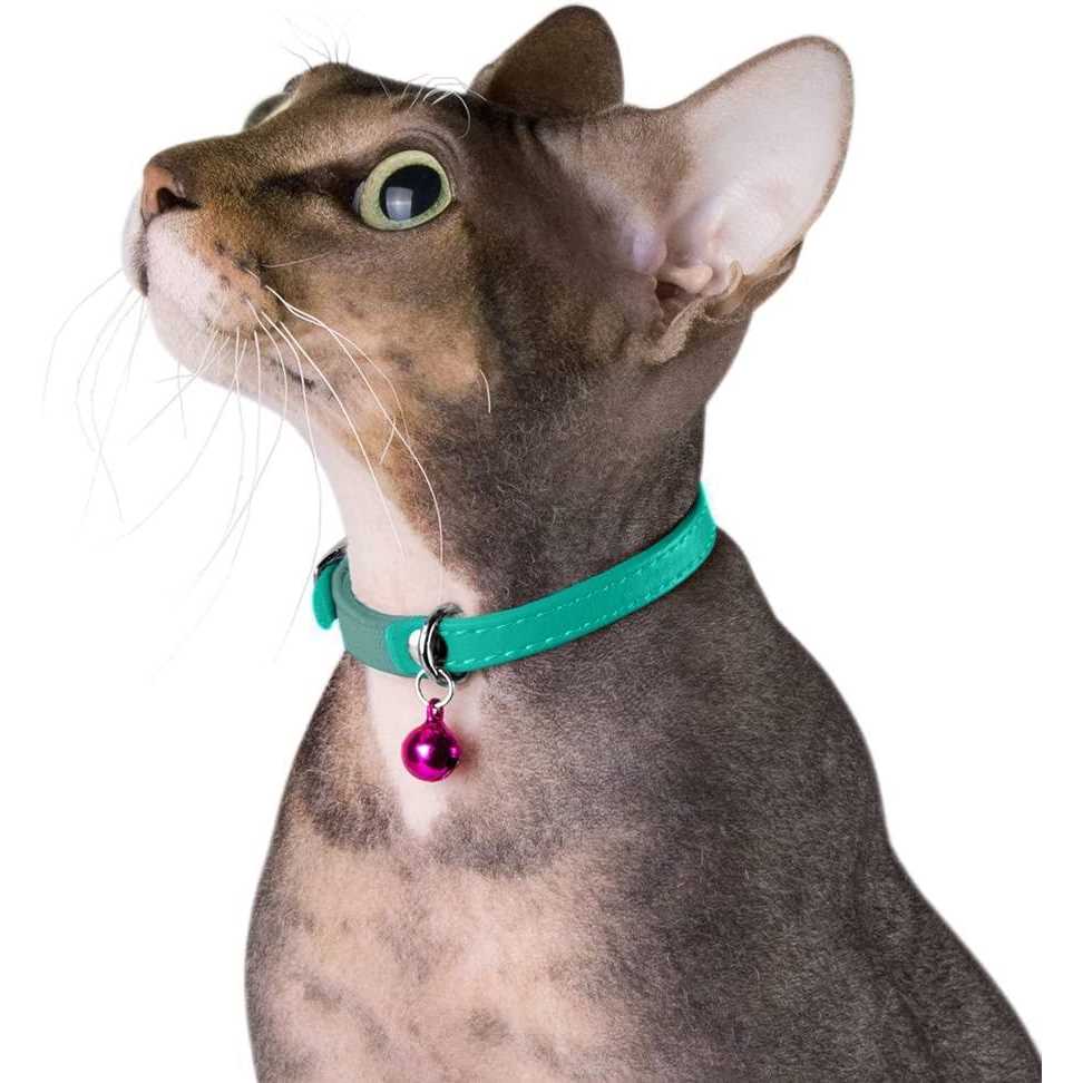 Leather Cat Collar with Bell A961248