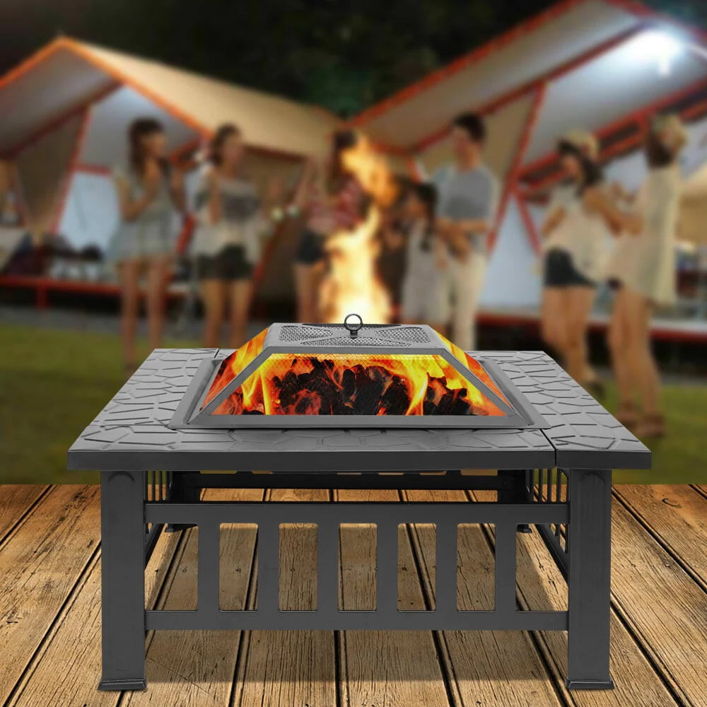 32 Wood Burning Square Fire Pit N78004