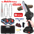 6 inch Cordless Mini Chainsaw with 2 Battery 2 Chain M9362