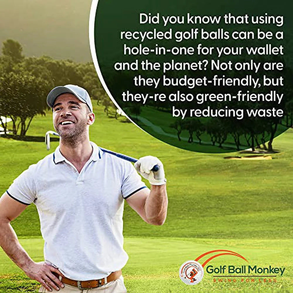 50 Pack Recycled Golf Balls with 15 Tees and Mesh Carrying Bag C68324