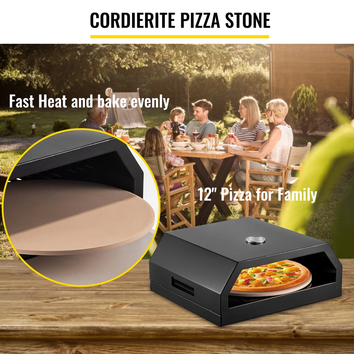 Stainless Steel Outdoor Pizza Oven with 12 Pizza Stone and Baking Tools F41267