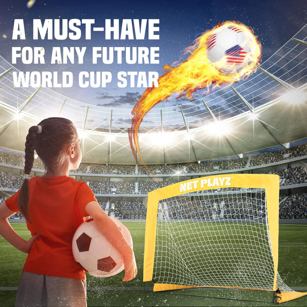 Set of 2 Pop-up Kids Soccer Goals L7943