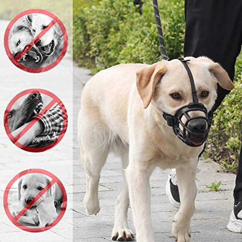 3pcs Silicone Dog Muzzle Adjustable V195