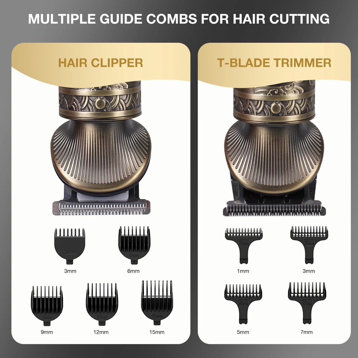 6-in-1 Cordless USB Rechargeable T-Blade Beard Trimmer Z848