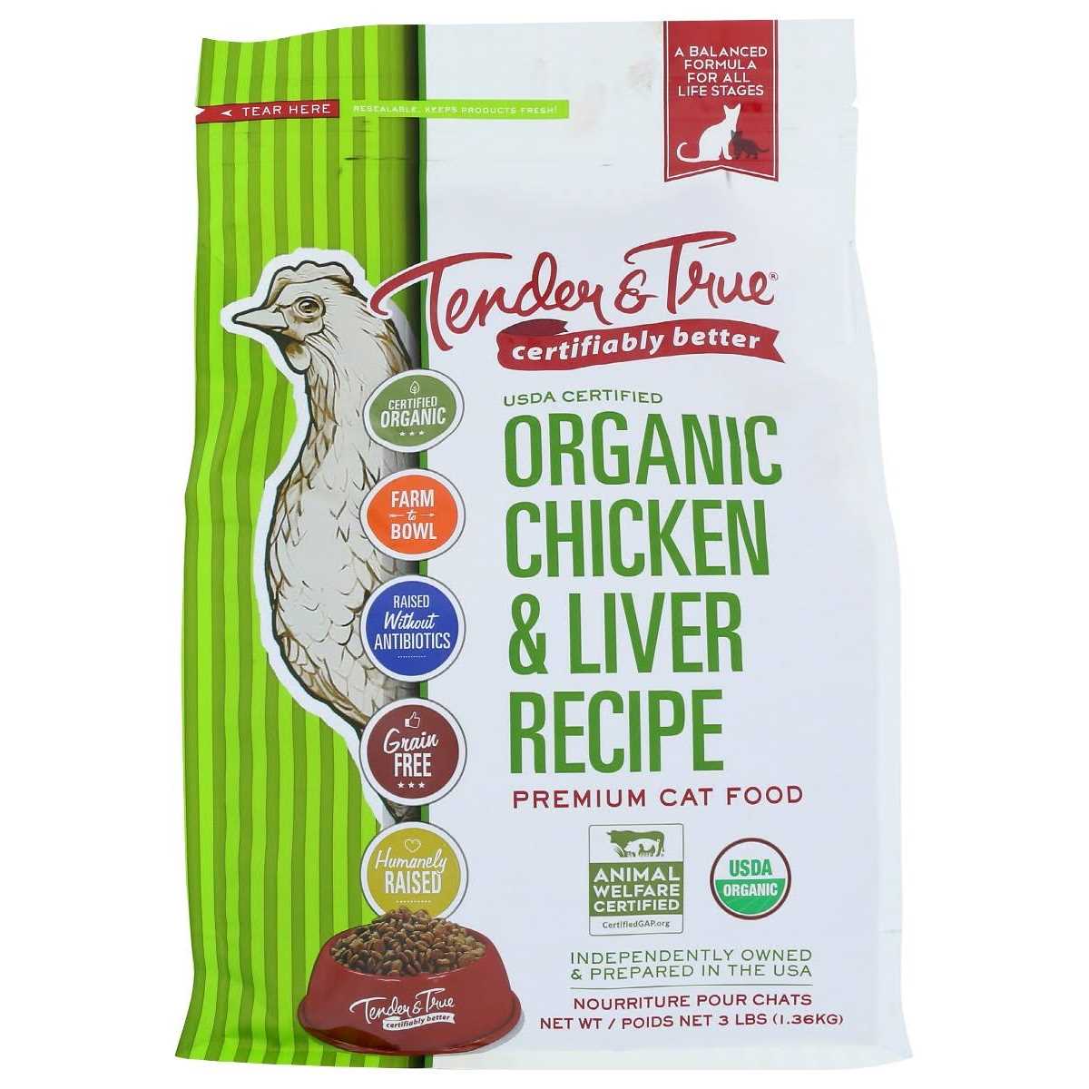 Organic Chicken & Liver Recipe Cat Food V975