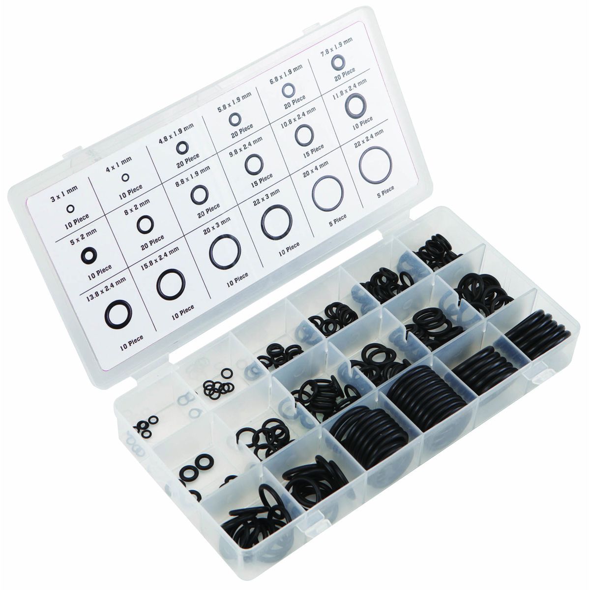 Nitrile O-Ring Assortment, 225 Piece R435