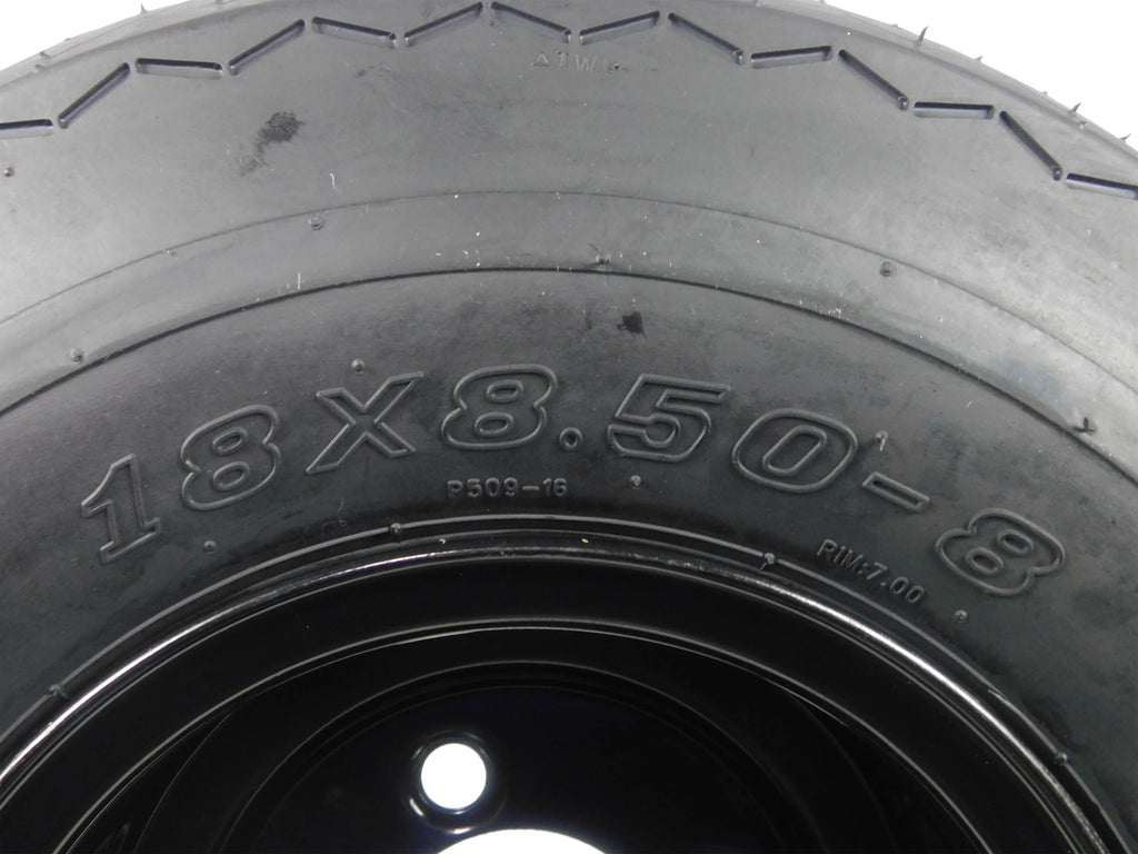 18x8.5-8 Golf Cart Tire with Black Rim 4 Pack K32779