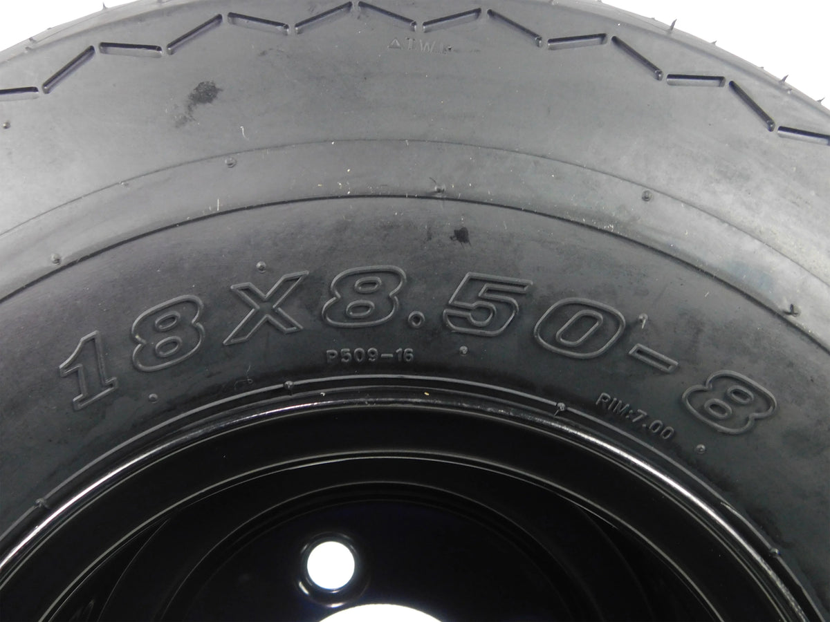 18x8.5-8 Golf Cart Tire with Black Rim 4 Pack K32779