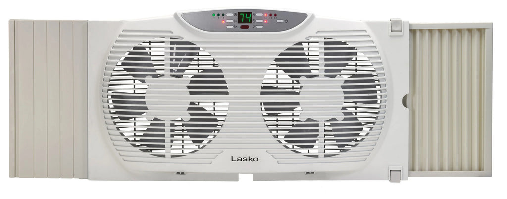 3-Speed Reversible Twin Window Fan with Remote R148