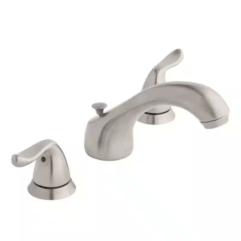 8 in. Widespread Double-Handle Low-Arc Bathroom Faucet in Brushed Nickel B82847