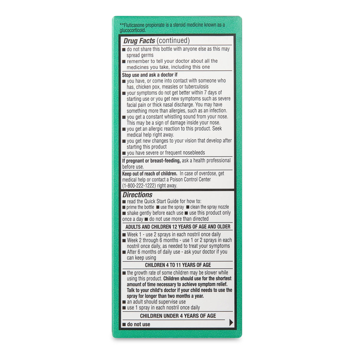 Non-Drowsy Fluticasone Propionate Nasal Spray, 50 mcg, 72 Sprays I27669