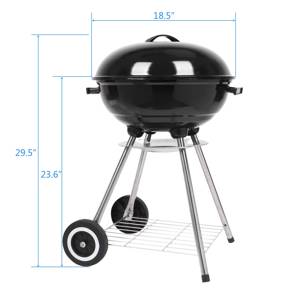 Portable Charcoal Grill 18 inch Round BBQ Kettle M60439